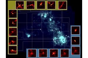 Ancient Stellar Nurseries: The Birth of Stars from Wispy Cosmic Clouds