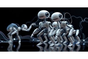 Bioinspired Robot Collectives Mimic Solid and Fluid Behaviors on Command