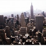 manhattan skyscrapers from top of the rock