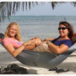 dani and jess in the eno hammock