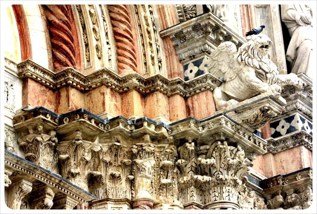 siena cathedral columns & lion