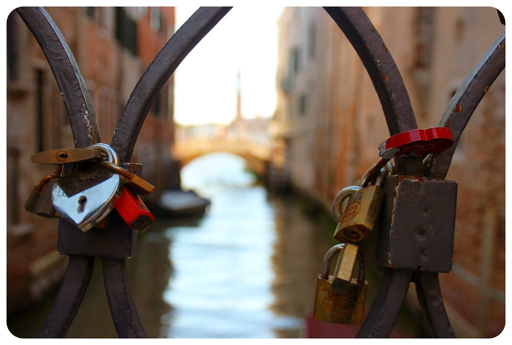 venice love locks italy