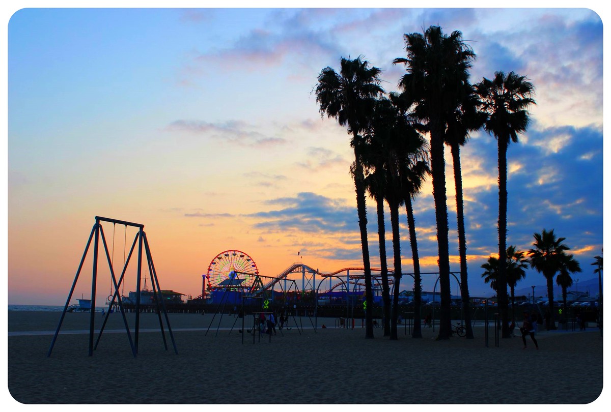 santa monica sunset pier
