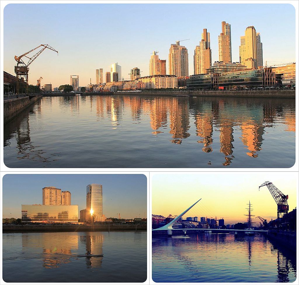 Puerto Madero at sunset