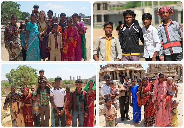 Indian families in Hampi