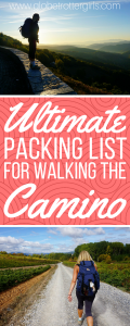 Camino de Santiago packing list