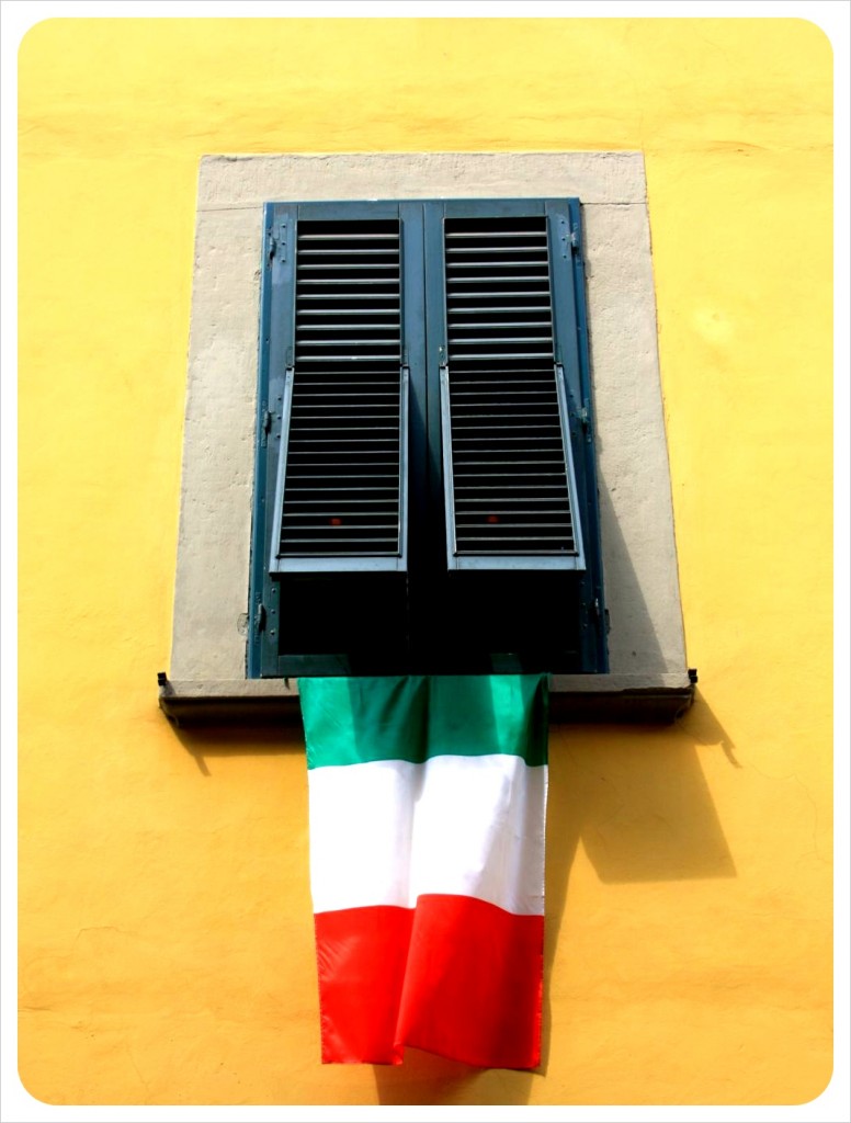 italian flag Italy first impressions