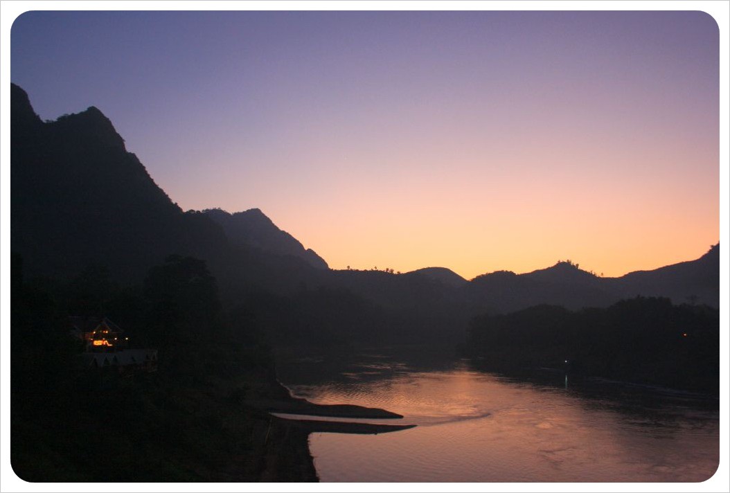 nam ou river sunset nong khiew