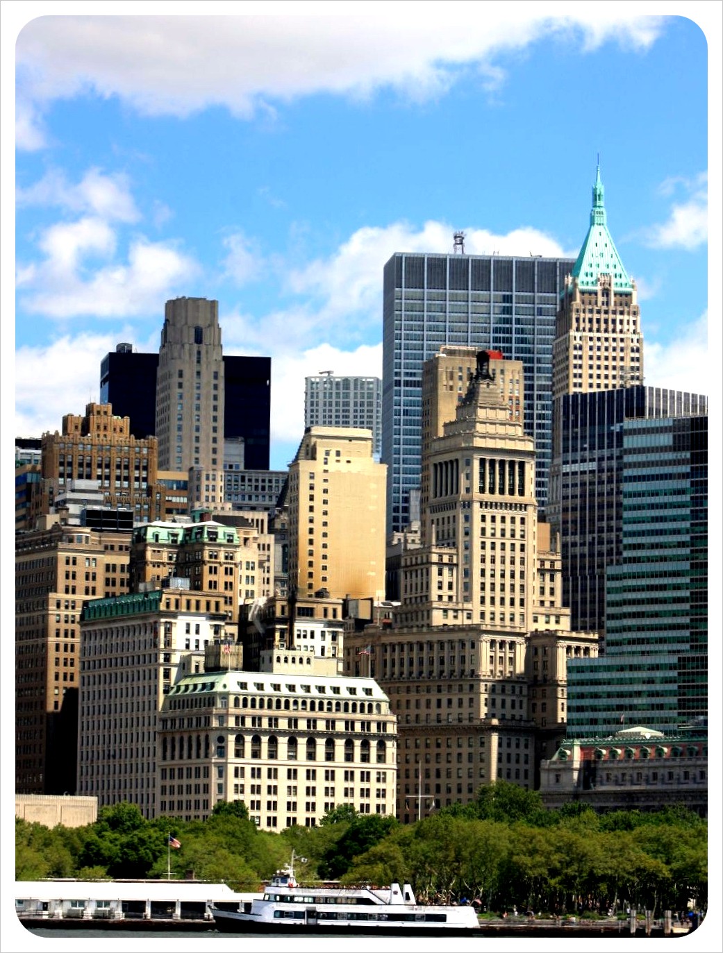 Manhattan Skyscrapers from Ellis Island