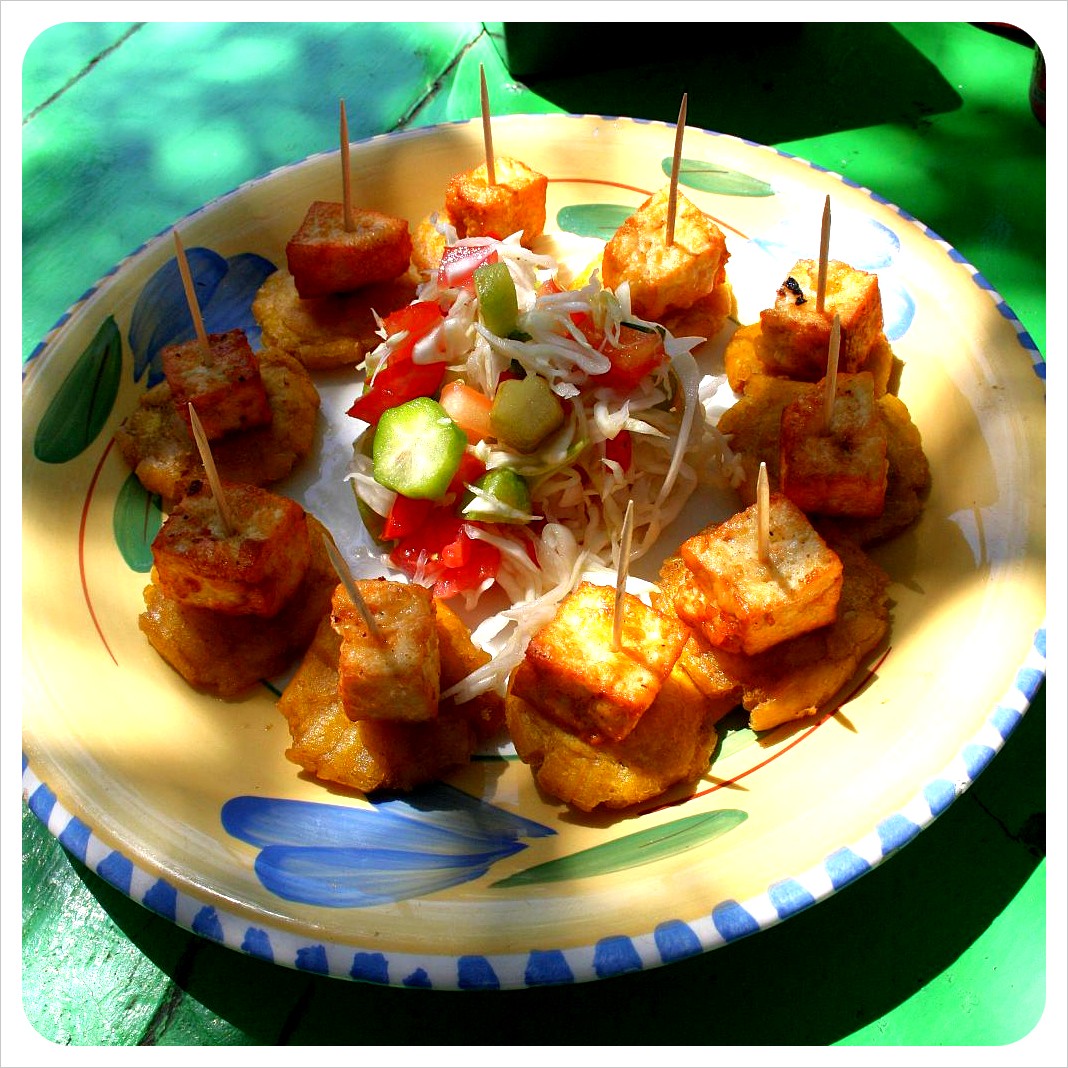 Tostones with cheese in Nicaragua