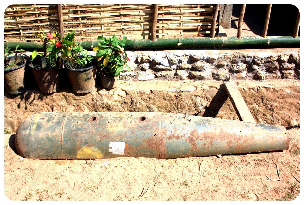 muang ngoi neua bomb casing Laos
