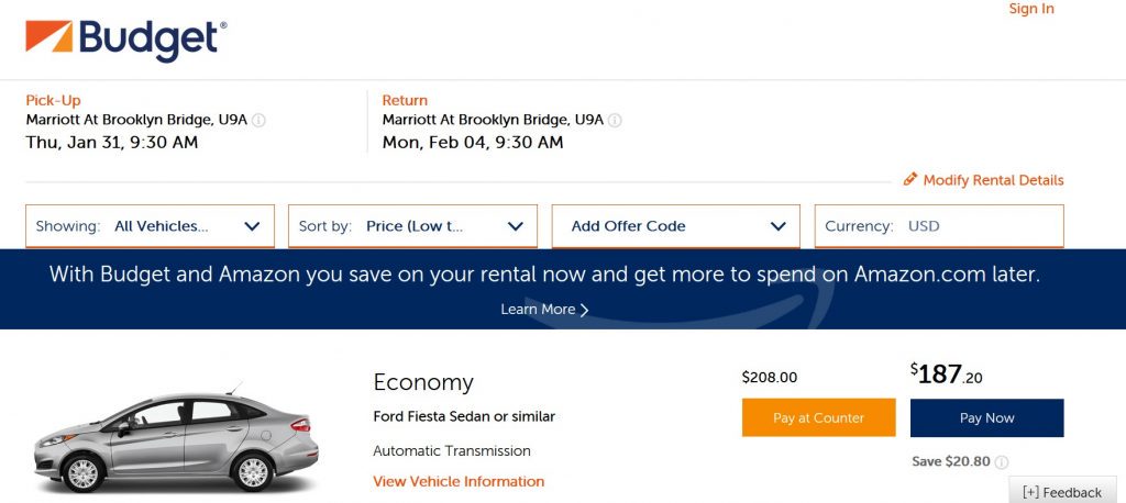 car rental comparison websites