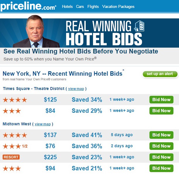 Priceline real bids