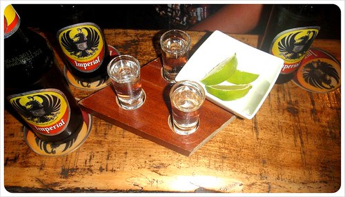 Guaro shots & Imperial Beer