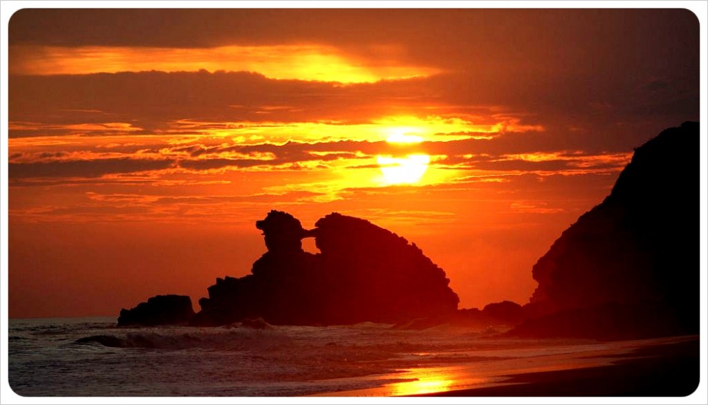 Sunset at Mermejita Beach Mazunte Mexico