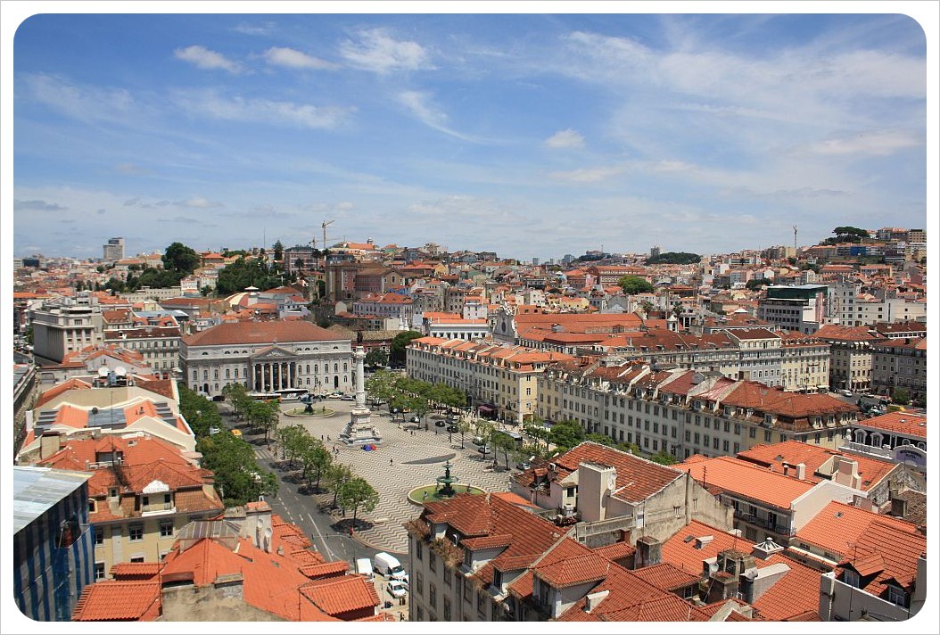 Lisbon view rossio square