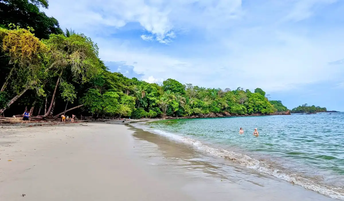 A bright and sunny day at the beach along the lush coast of Costa Rica