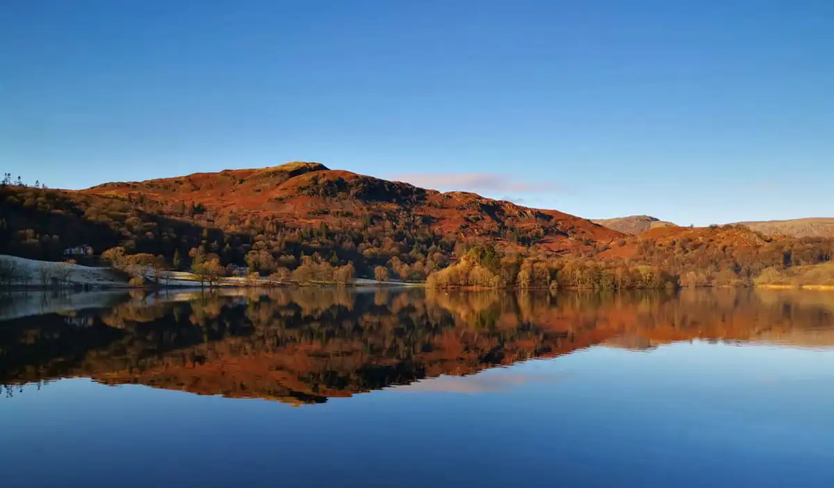 Smooth water in the picturesque Lake District in England