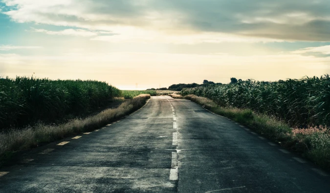 an open and empty road
