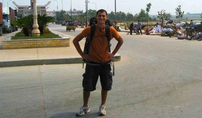 A vintage photo of a young Nomadic Matt